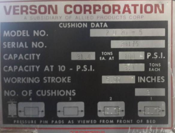 150 Ton Verson OBI Metal Stamping Punch Press For Sale