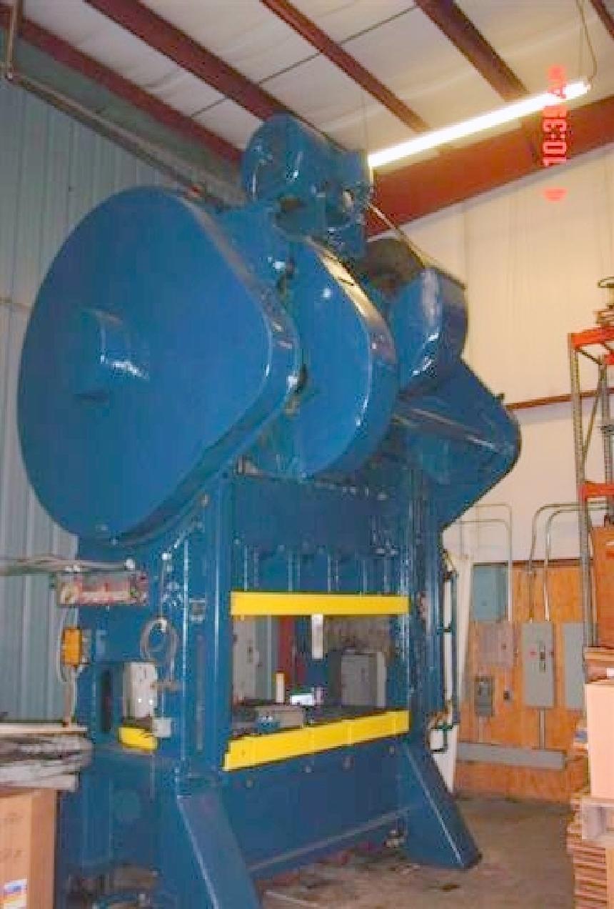 200 Ton Bliss Straight Side Press with 84" x 48" Bed For Sale