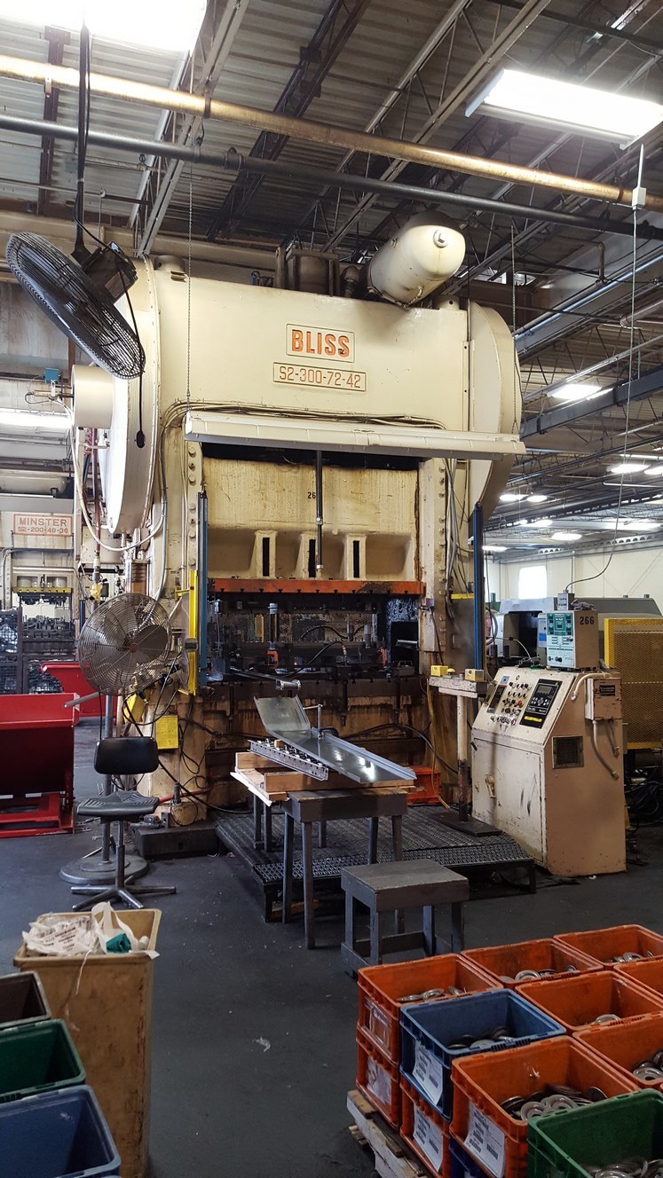 300 Ton Capacity Bliss Straight Side Press For Sale 300tBlissSSPress