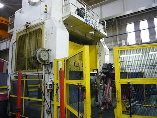 700 Ton Capacity Rovetta Single-Action Press Line (4 Available) For Sale