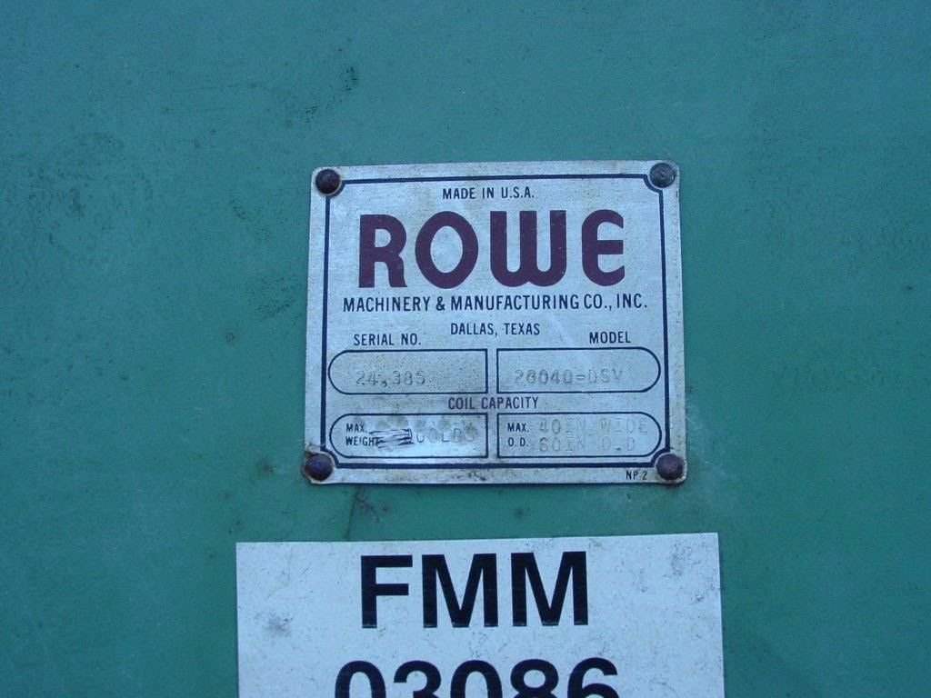 20,000lb. Capacity Rowe Reel For Sale