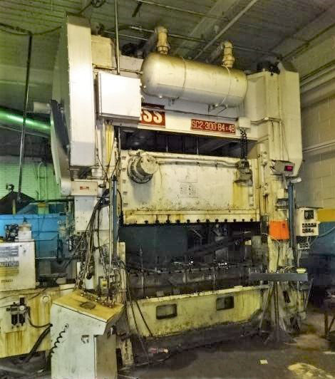 300 Ton Capacity Bliss Straight Side Press For Sale