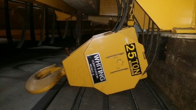 25 Ton Capacity Whiting Overhead Bridge Crane For Sale