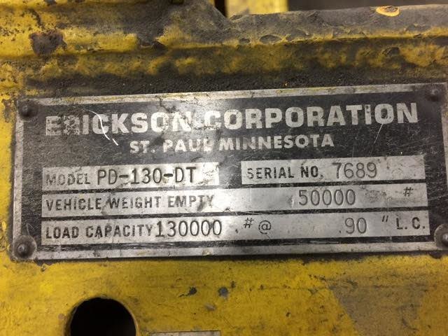 130,000lb. Capacity Erickson Die Truck For Sale