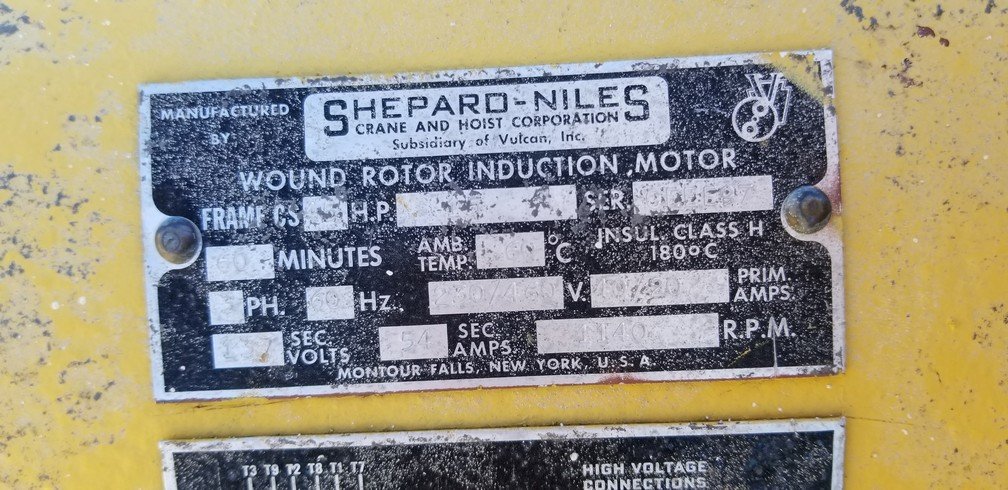 15 Ton Capacity Shepard Niles Overhead Bridge Crane For Sale