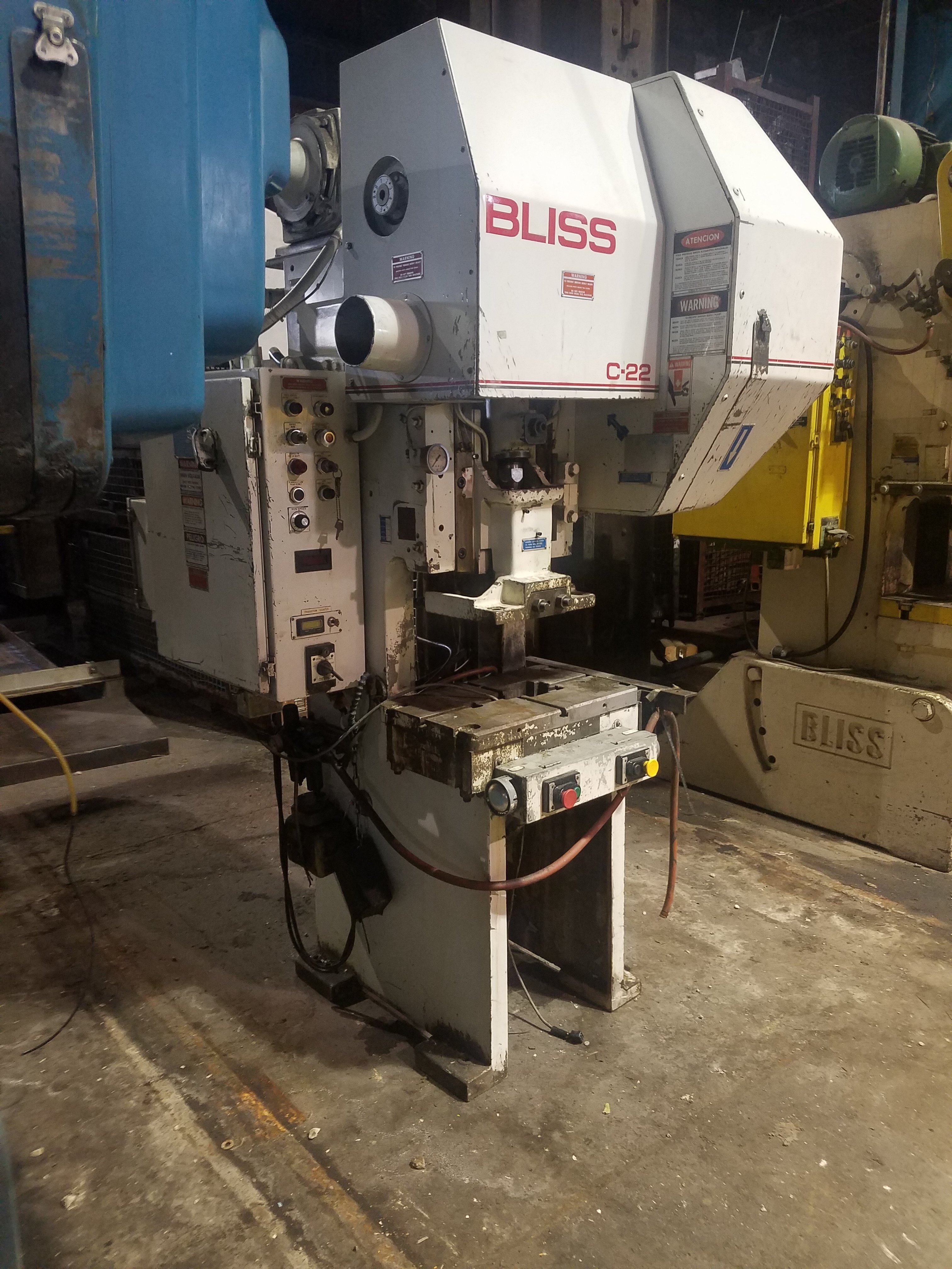 22 Ton Capacity Bliss O.B.I. Press For Sale