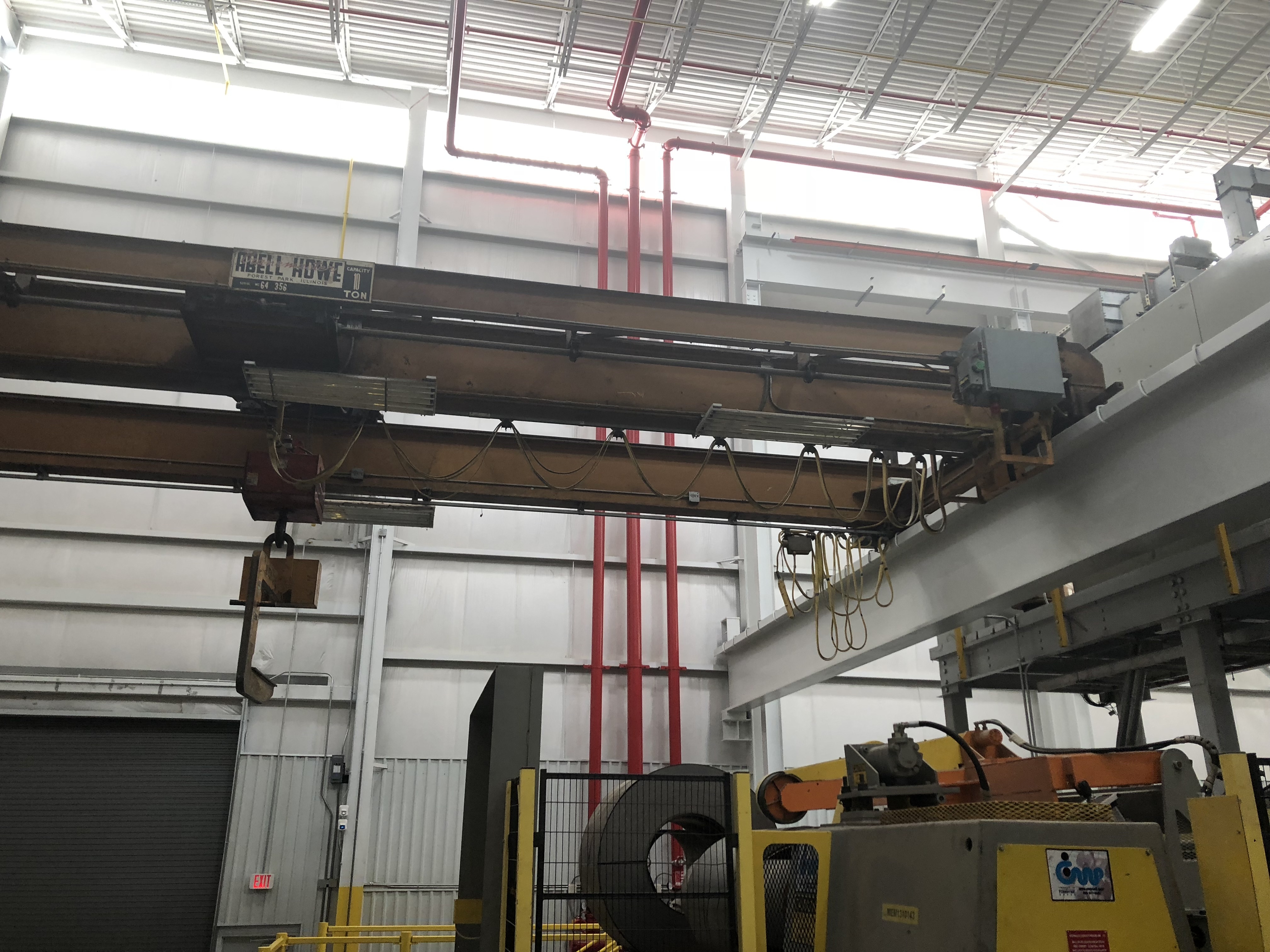 10 Ton Capacity Able Howe Overhead Bridge Crane