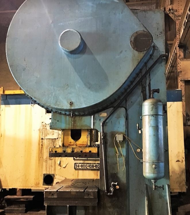 250 Ton Capacity Verson Single-Point Gap-Frame Press For Sale