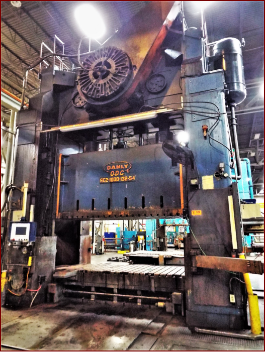 1000 Ton Danly Straight Side Press For Sale