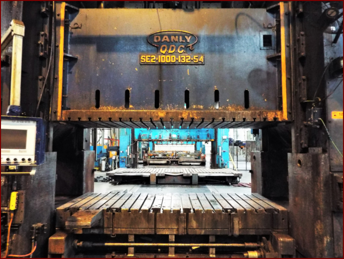 1000 Ton Danly Straight Side Press For Sale